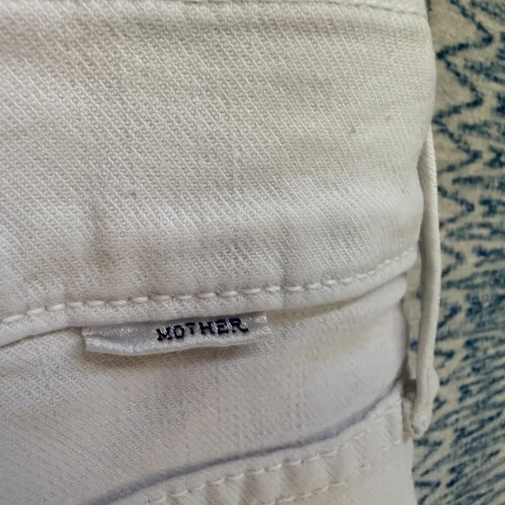 MOTHER The Dutchie Fray Shorts So Far Gone -Cream- 28- Medium Rise - Picture 7 of 11